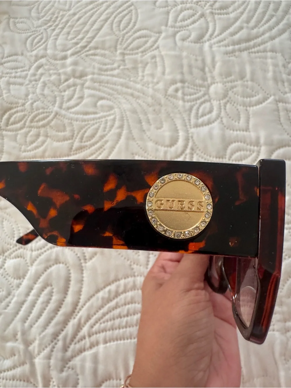 GUESS Women's Tortoise Square Sunglasses with Gradient Lenses